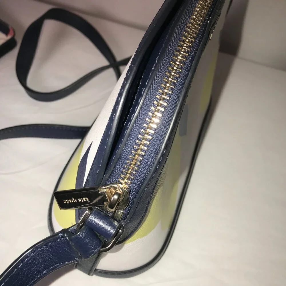 NEW Kate Spade Sylvia Lemon Zest Large Dome Crossbody & Passport holder to match - Picture 14 of 16